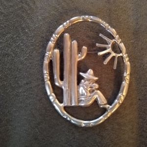 Vintage Mexican Sterling Silver Brooch